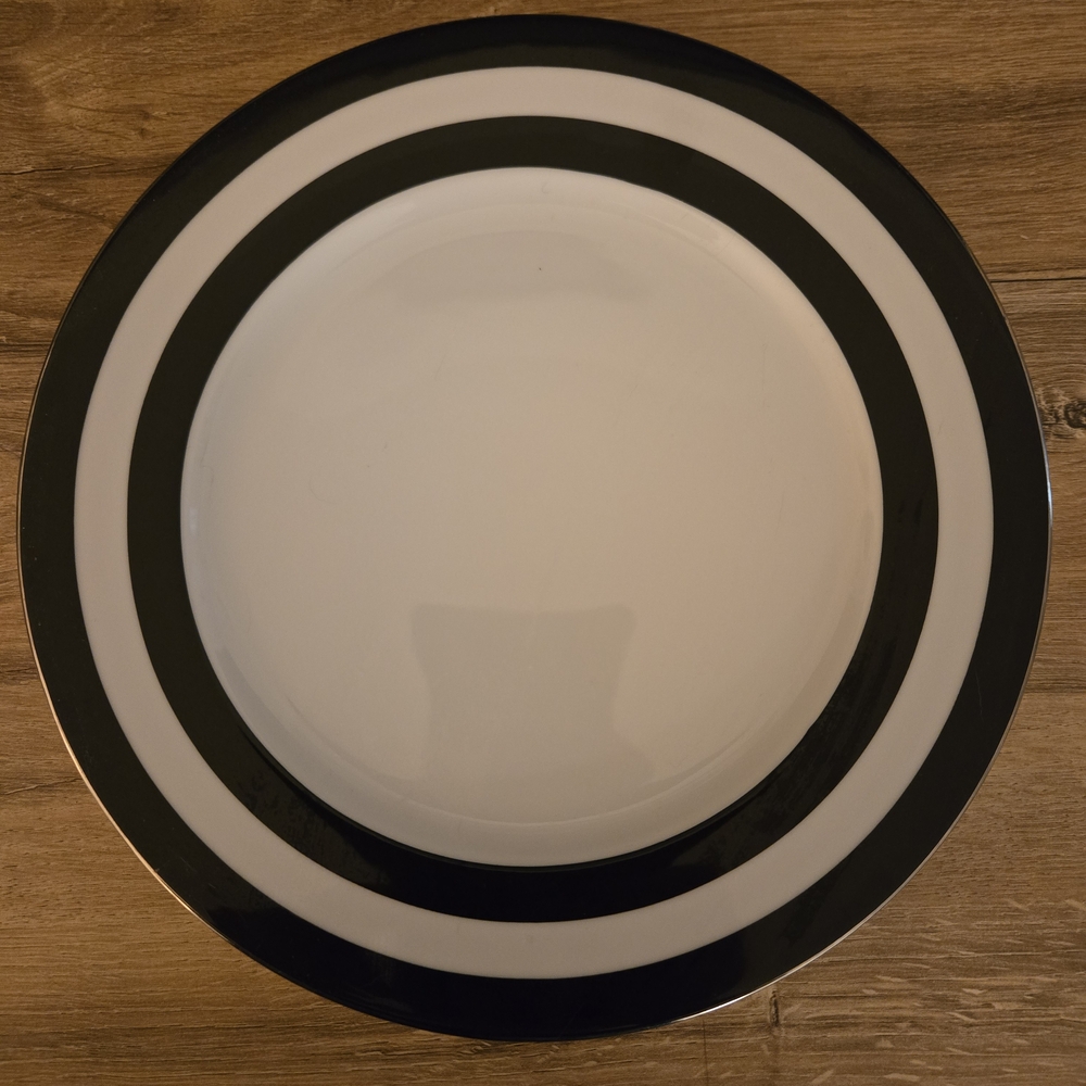 Ralph Lauren Black and White Dinner Plate